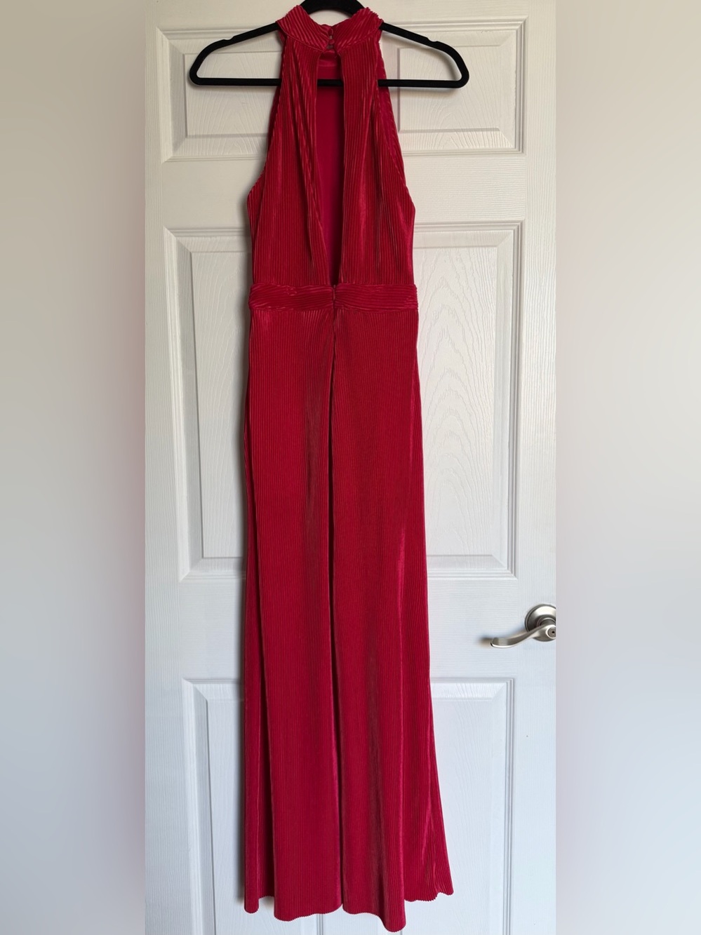 Fate Red Ribbed Jumpsuit - Picture 3 of 9